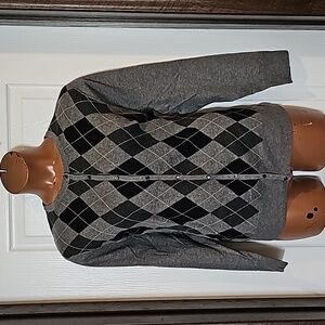 Argyle cotton cardigan